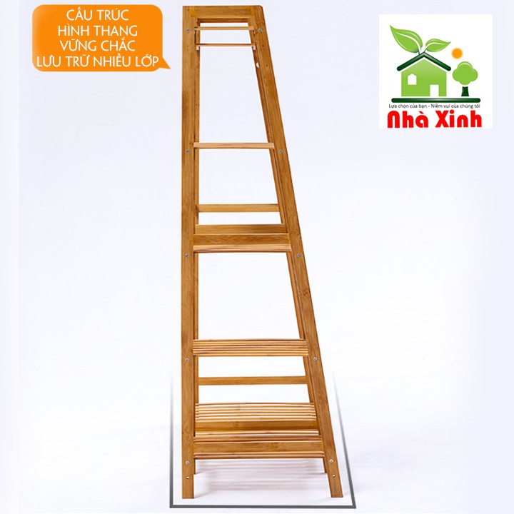 Tủ treo quần áo hình thang - Tủ mắc quần tre chắc chắn bản mới nhất KT : 140 x 130 x 40 cm ( Màu Vàng, Màu Nâu ) | BigBuy360 - bigbuy360.vn