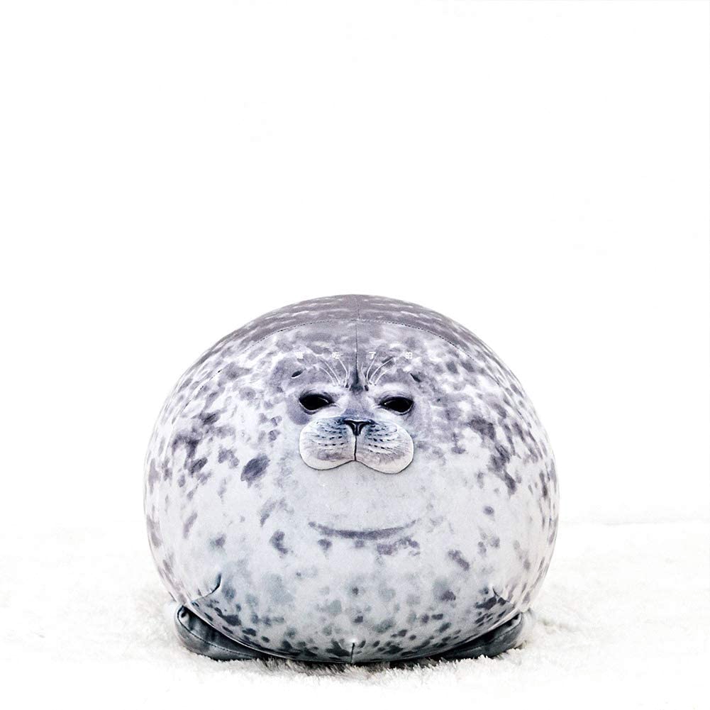 RUNYA Blob Seal Pillow Cute Chubby Seal Plush Toy Cotton Stuffed Animals