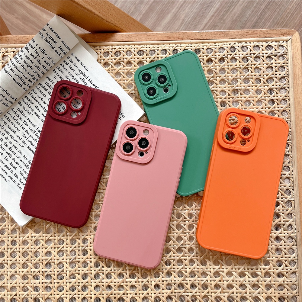 Ốp Điện Thoại Silicon Mềm Màu Kẹo Sang Trọng Cho iPhone 11 12 13 Pro Max Mini 7 8 Plus 7Plus 8Plus SE 2020 2022
