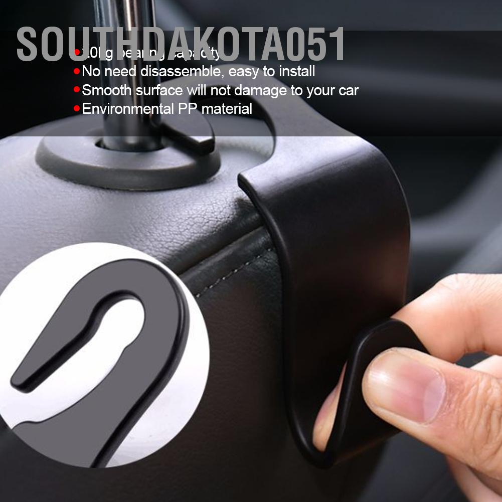 Southdakota051 Multi-Purpose Car Interior Seat Back Hook Hanger Vehicle Headrest Rear Rack Bag Holder