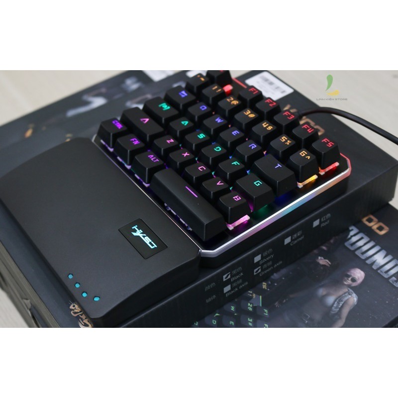 [Mã 77ELSALE hoàn 7% đơn 300K] Bàn phím cơ 1 tay HXSJ V200 - Chơi game PUBG, Liên Minh Huyền Thoại, Đột Kích, Dota 2