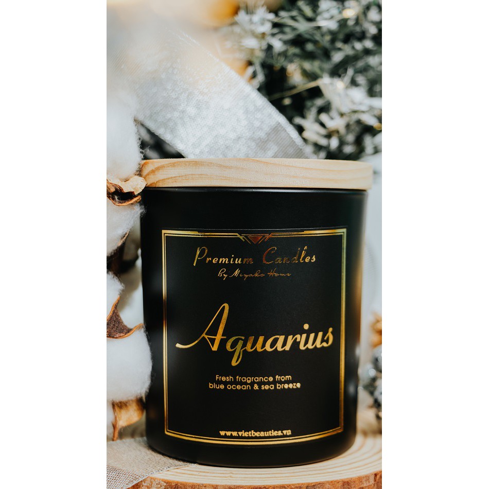 Nến Thơm Cao Cấp  Hương Nước Hoa AQUARIUS-Chính Hãng MIYAKO HOME 100% An Toàn-Candle Cup-Thư Giản - Xả Stress