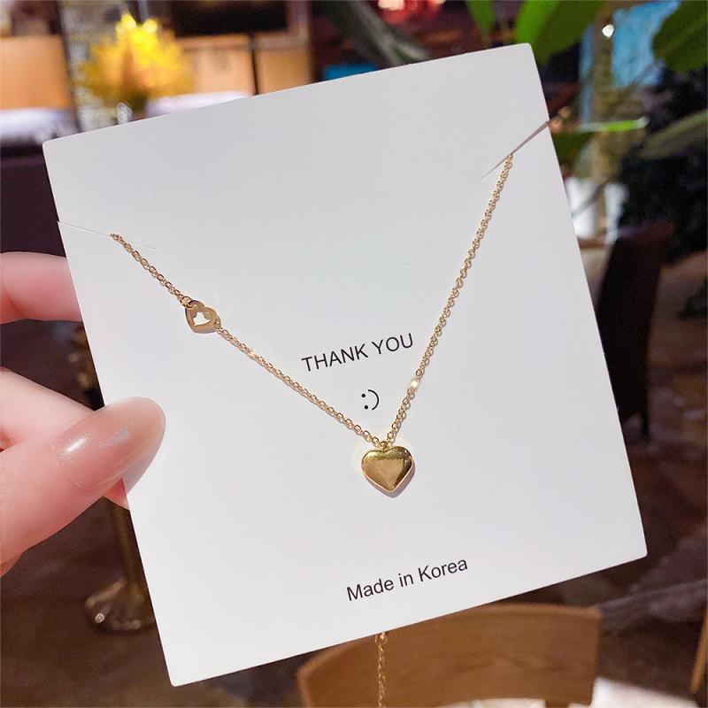 XiaoboACC Dây Chuyền Bằng Thép Titan Mạ Vàng 18K Thời Trang Cho Nữ - 38CM+6CM