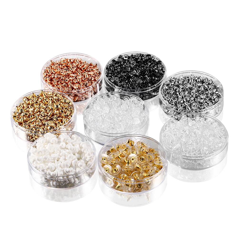 St.kunkka Set 800 chấu khuyên tai dạng hạt và nút chụp tự làm trang sức