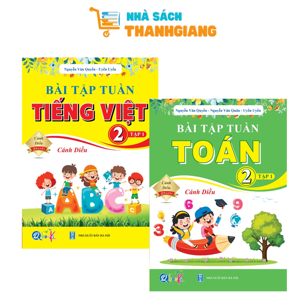 Sách – Combo Bài tập tuần Toán và Tiếng Việt 2 Tập 1 (Cánh diều)