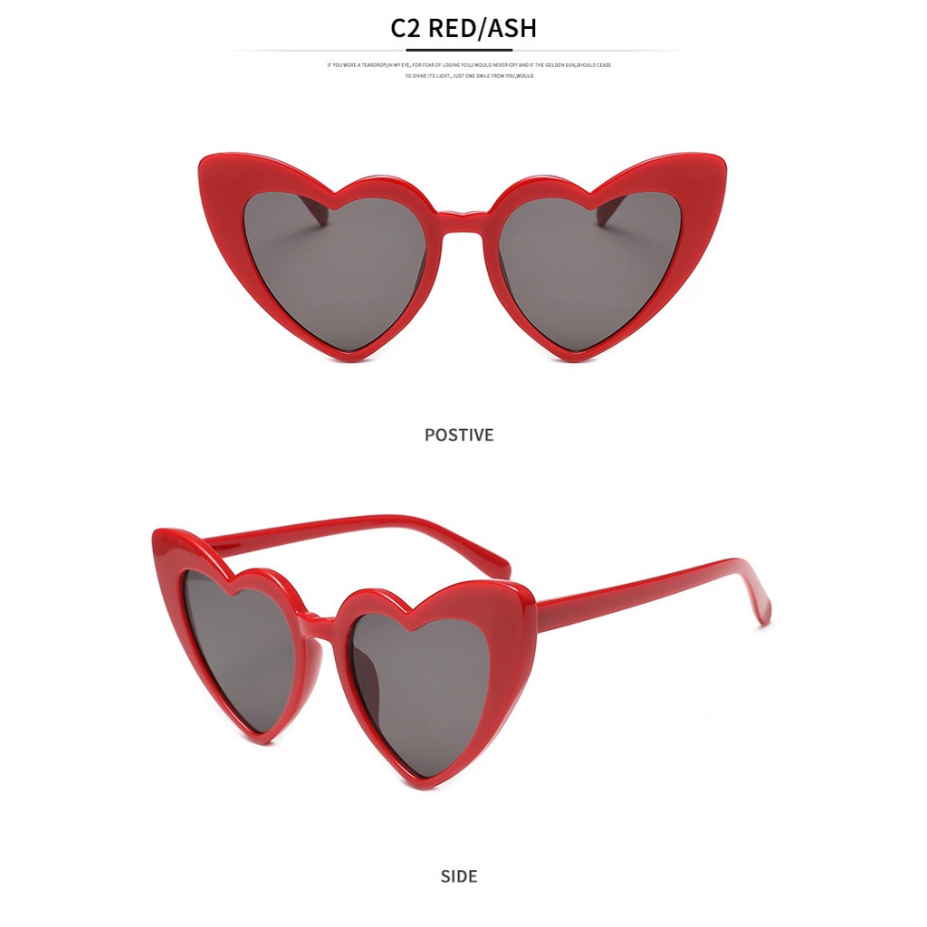 Kính mát gọng trái tim phong cách vintage cho nữ Samjune