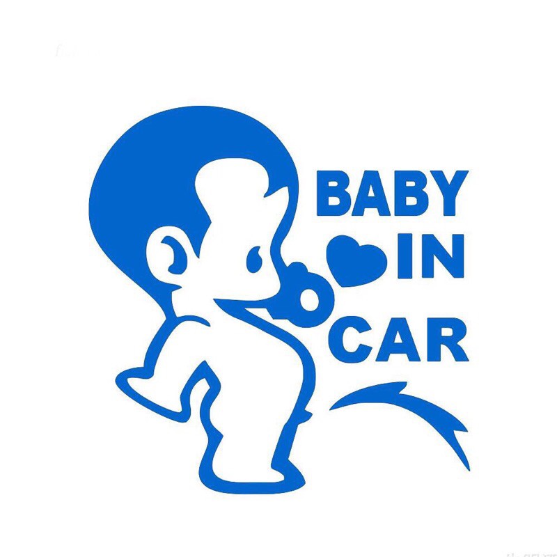 ✅Sticker dán trang trí ô tô chữ “ BABY IN CAR “
