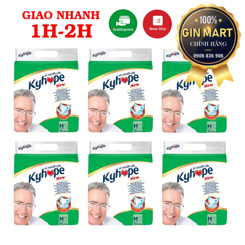 COMBO 6 GÓI TÃ DÁN NGƯỜI GIÀ KYHOPE/ KAZAN SAFEGUARD M/L10 - L/XL10