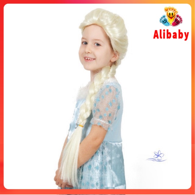 Tóc giả cho bè từ 2 đến 10 tuổi hóa trang công chúa Elsa Anna E177