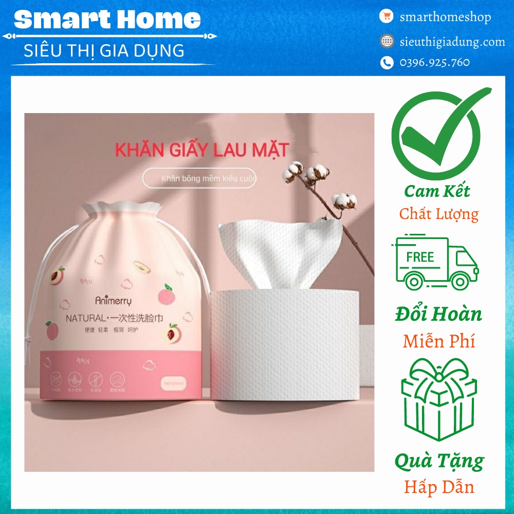 Khăn Lau Mặt Dùng 1 Lần Animerry Khăn mặt khô đa năng - Smart Home