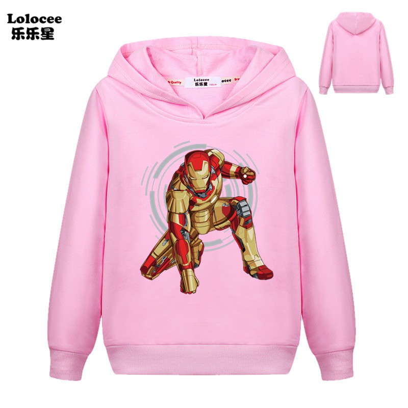 MARVEL Áo Hoodie In Hình Iron Man 3d Cá Tính Cho Bé Trai