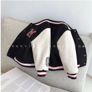 Áo bomber nỉ 2 màu xanh và đen