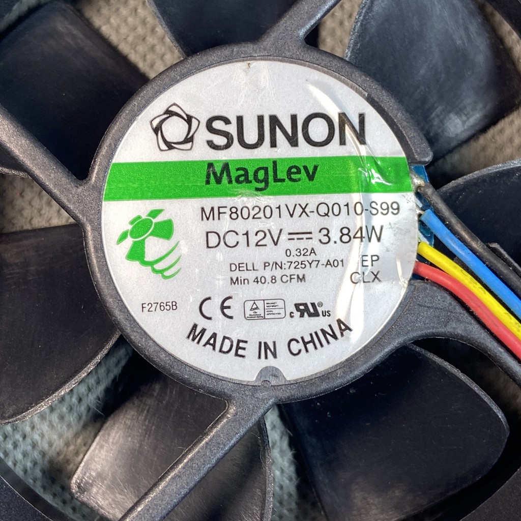 QUẠT 8 cm, mỏng 2 cm. SUNON 12V 0.32A SUNON MF80201VX-Q010-S99. Gió êm