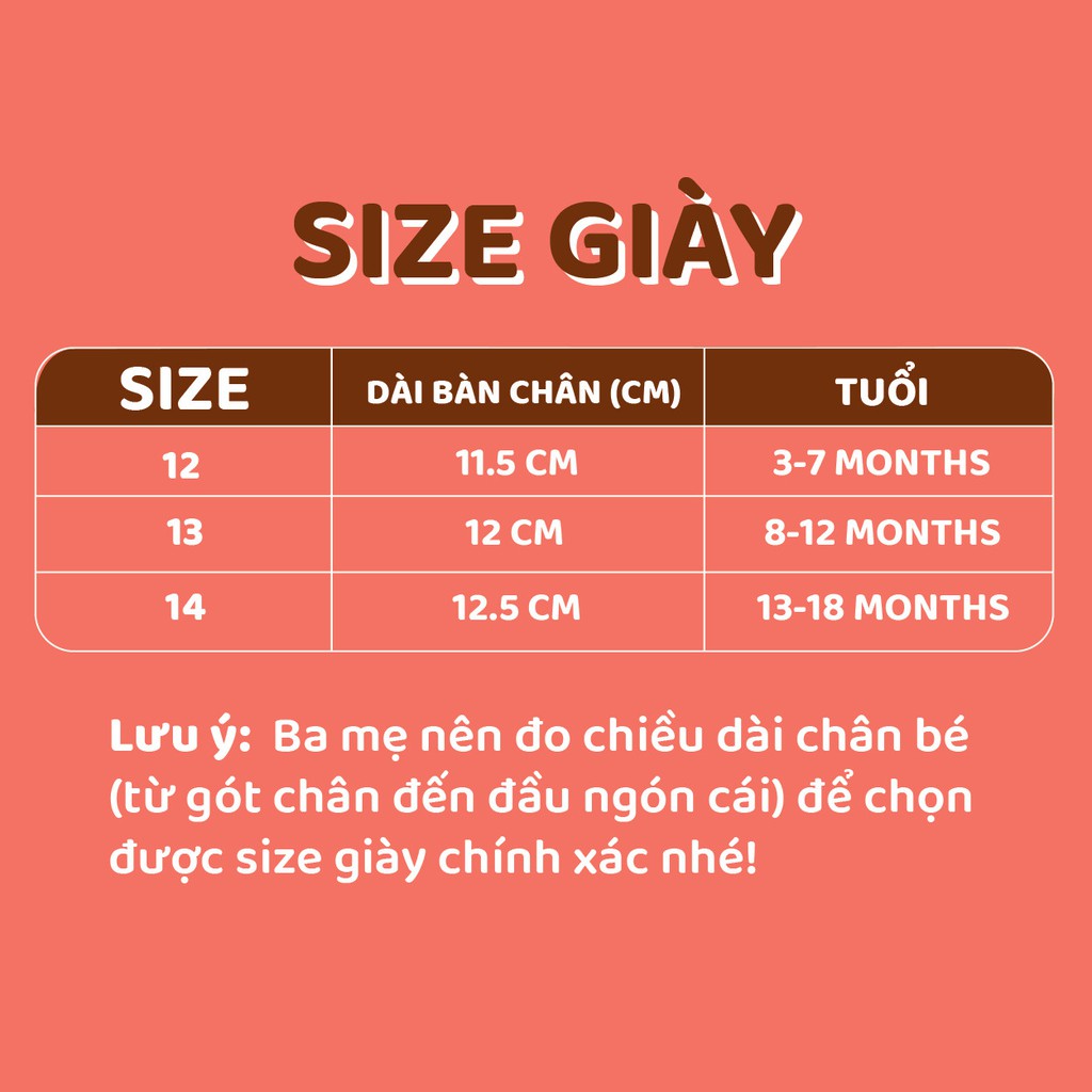 Giày tập đi cho bé AmPrin (dành cho cả bé trai và bé gái)