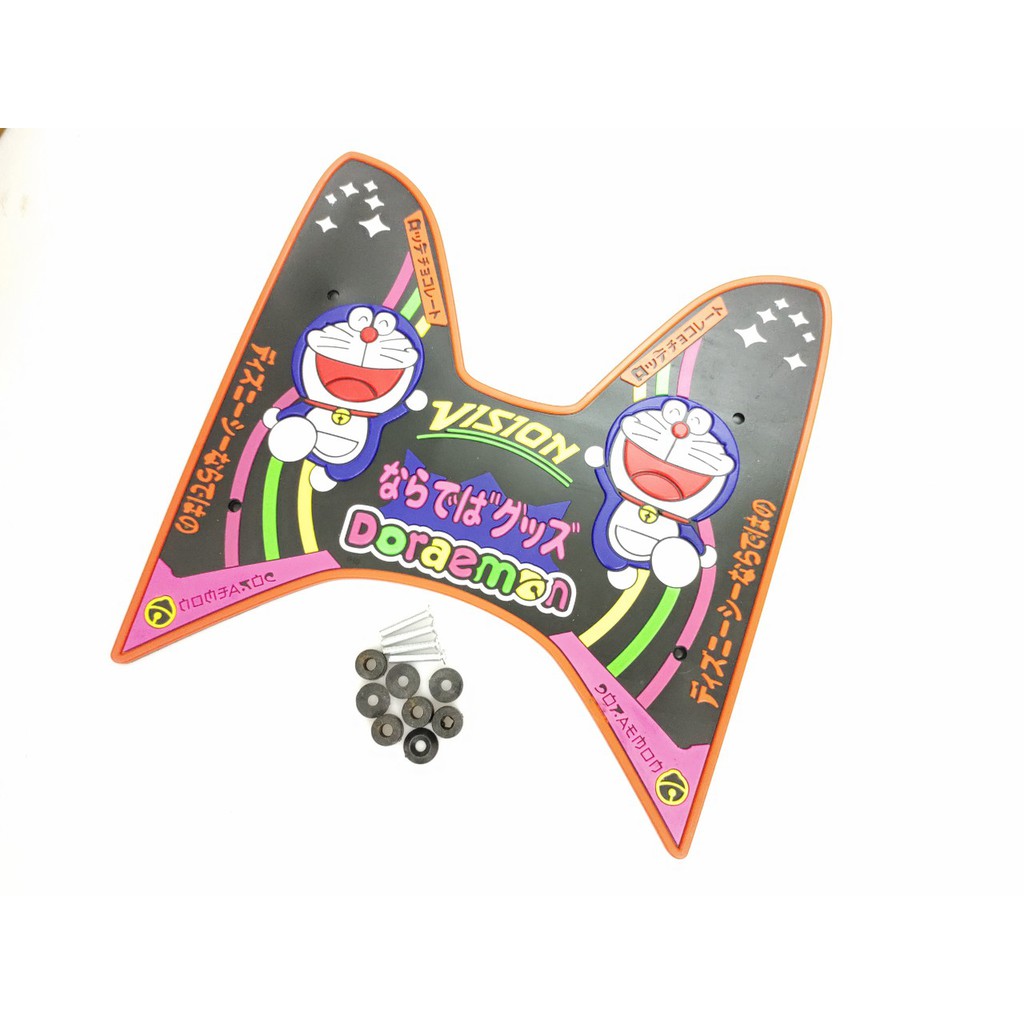 Thảm lót chân vario vision doraemon,thảm gác chân xe máy