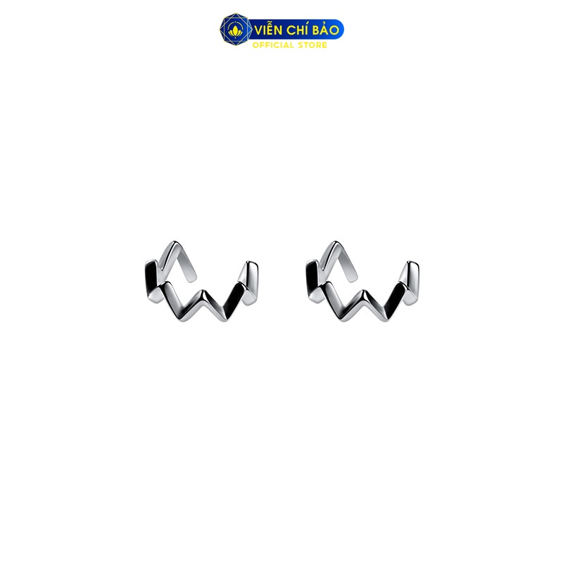 Bông tai bạc nữ kẹp vành Zig Zag chất liệu bạc S925 thời trang phụ kiện trang sức nữ Viễn Chí Bảo B400257