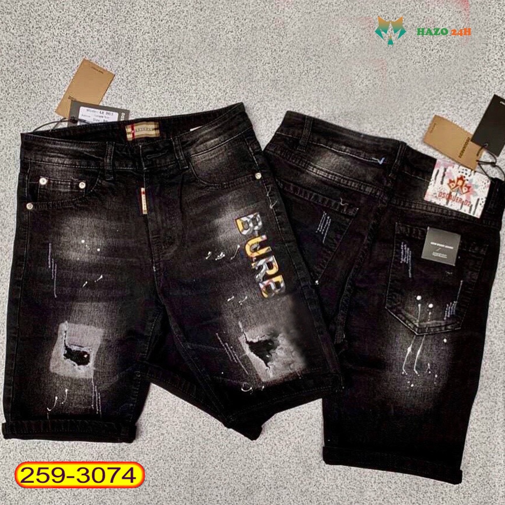 Quần Short Jeans Nam Chất Liệu Co Dãn Thời Trang Cao Cấp Cá Tính Trẻ Trung Cực Hot - Hazo