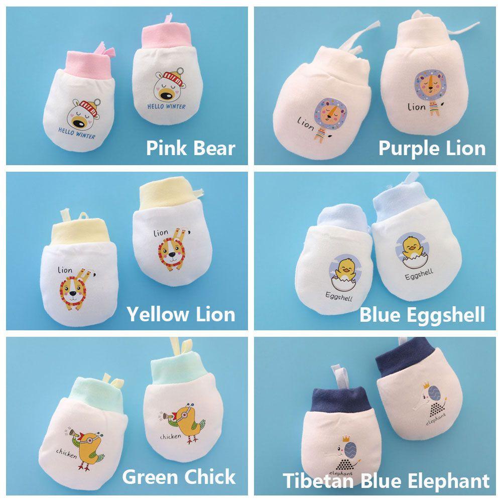 Găng Tay Cotton Tinh Khiết Chống Trầy Xước Dành Cho Bé Sơ Sinh Vào Mùa Đông