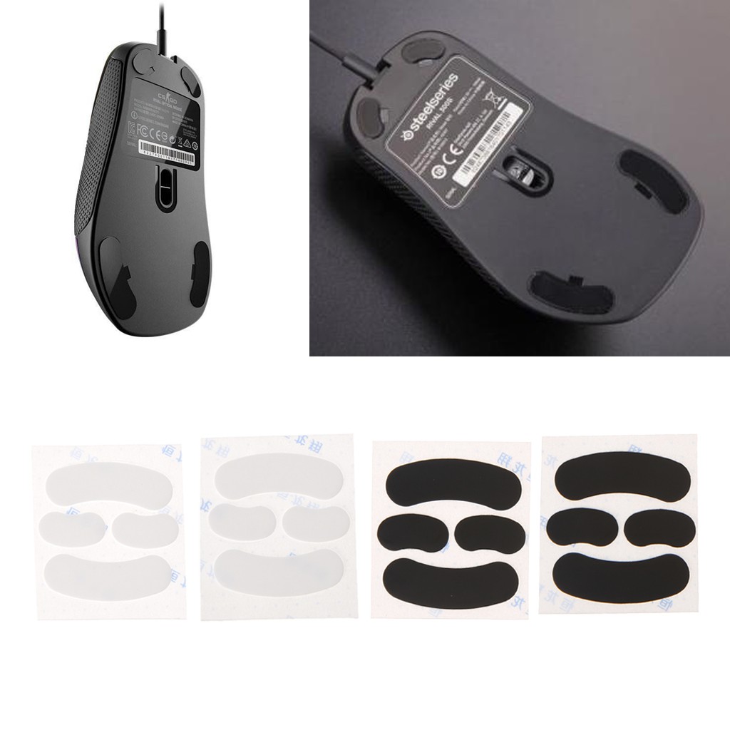 2 Set miếng dán trượt dày 0.6mm chuyên dụng cho chuột máy tính SteelSeries Rival / Rival 300