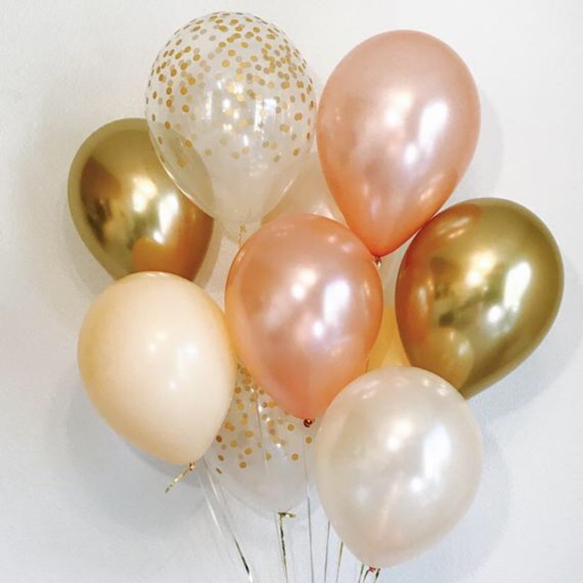 Set bóng lẫn kết hợp tông sang gold rose