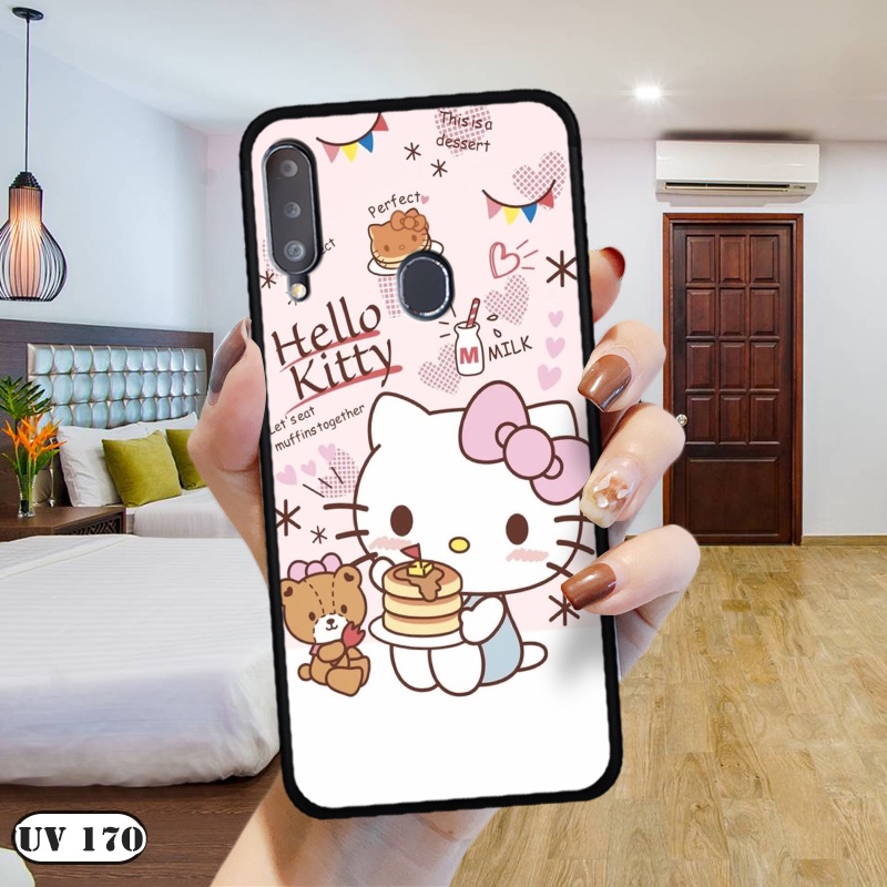 Ốp lưng  Samsung Galaxy A20S - Lưng nhám viền dẻo in 2D