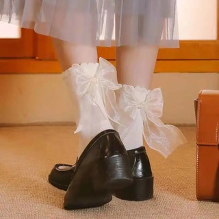 Vớ công chúa phối ren thắt nơ dễ thương phong cách Nhật Bản