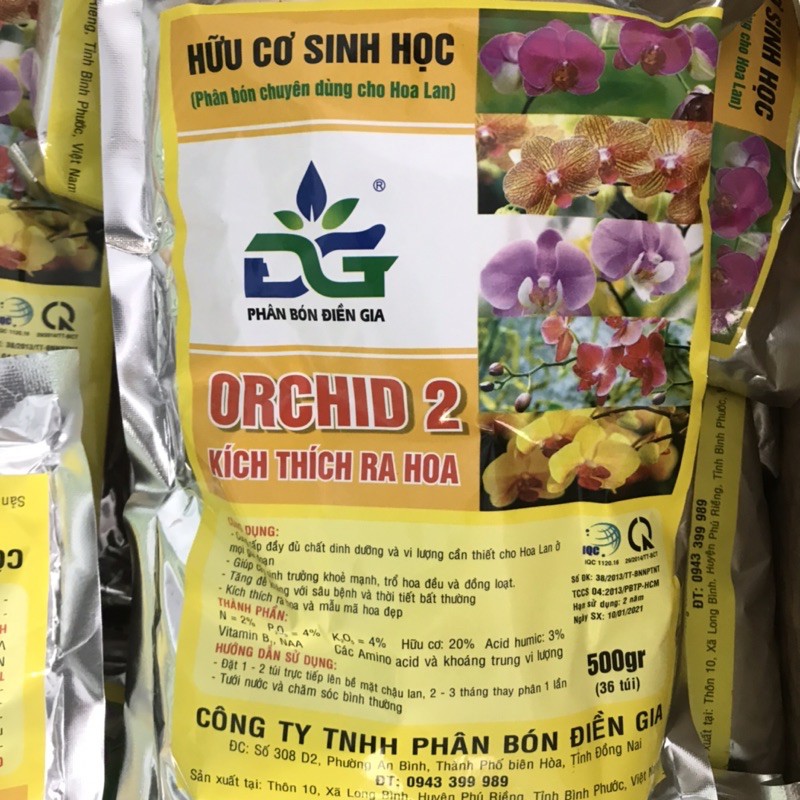 Phân lan Orchid Gói lớn 36 (túi nhỏ) Dưỡng cây/Kích ra hoa