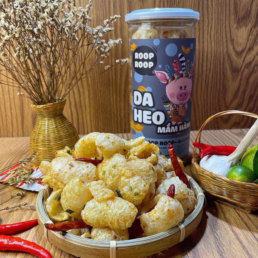 Da heo mắm hành 160g RoopRoop, ăn vặt Sài Gòn vừa ngon vừa rẻ | BigBuy360 - bigbuy360.vn
