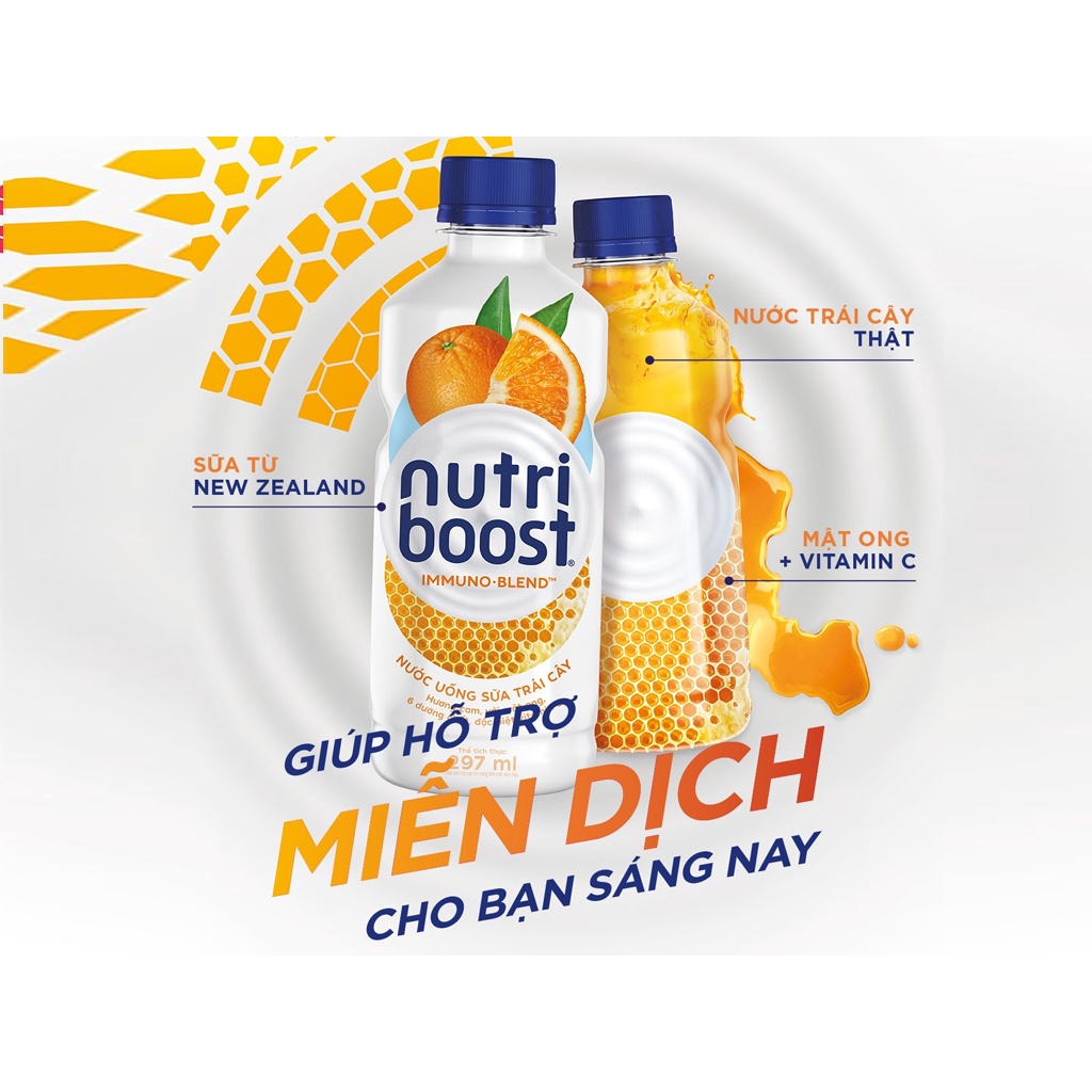 THÙNG 24 CHAI 297ML SỮA TRÁI CÂY NUTRIBOOST/