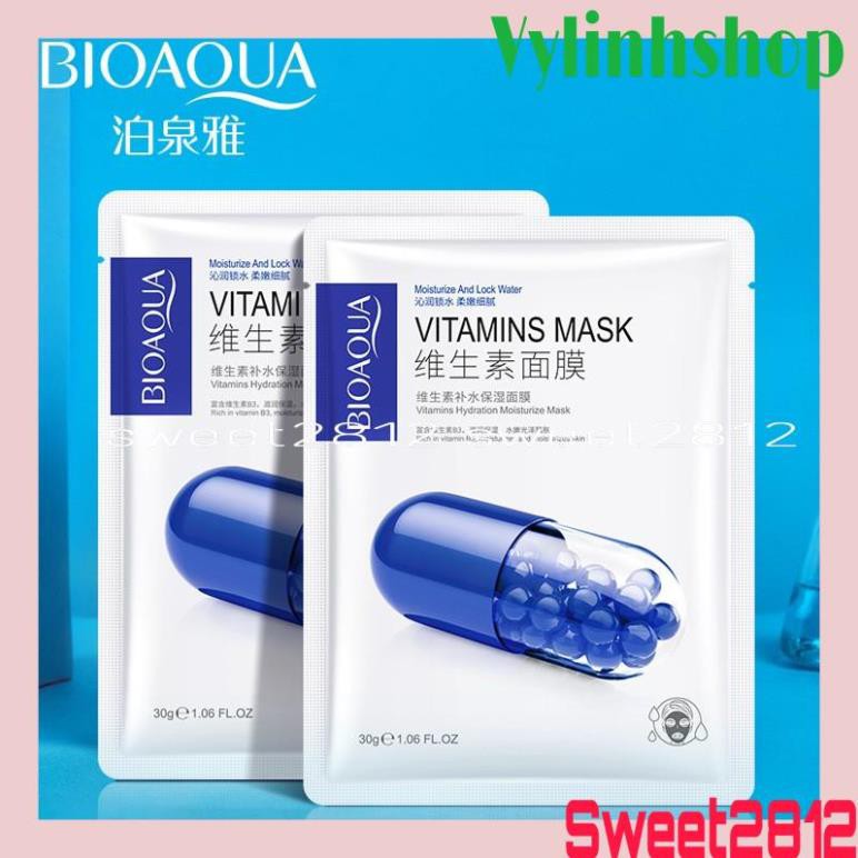 Mặt Nạ Viên Thuốc Bioaqua Vitamins Mask Soft And Moisturizing Skin Dưỡng Ẩm Se Khít Lỗ Chân Lông