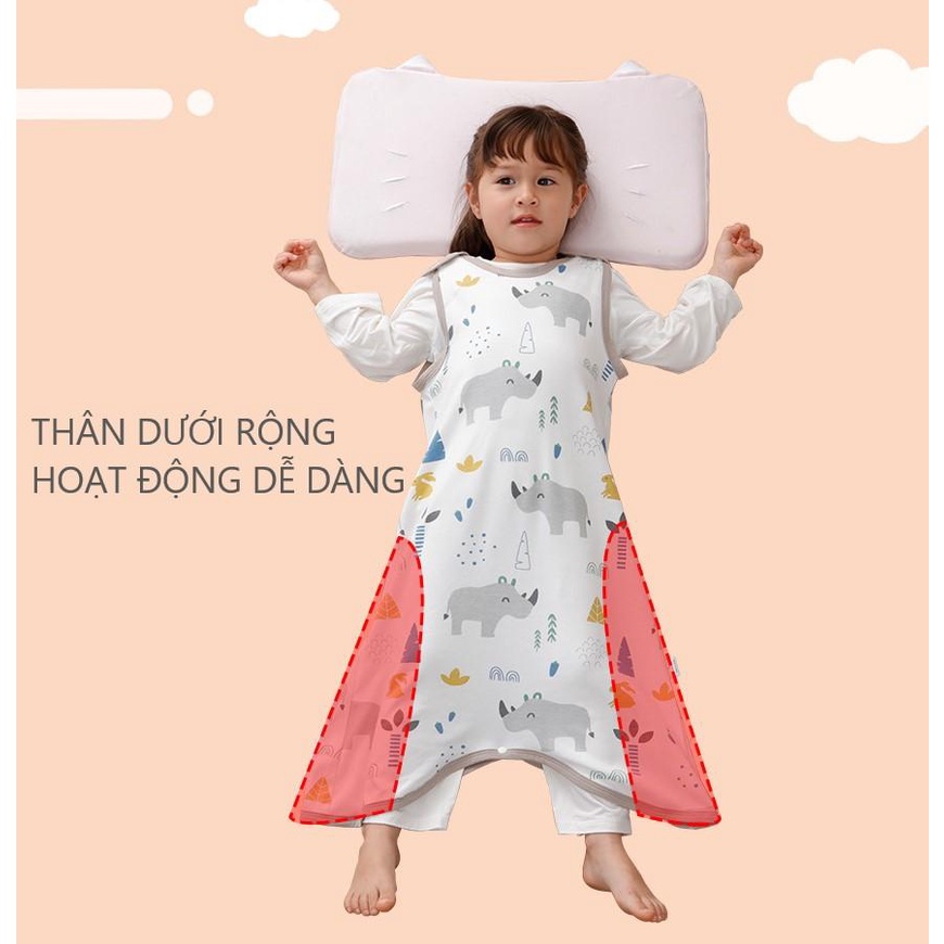 Túi Ngủ Cộc Gungi Chất Liệu Thoáng Mát Giữ Ấm Bụng Cho Bé Mẫu Mới