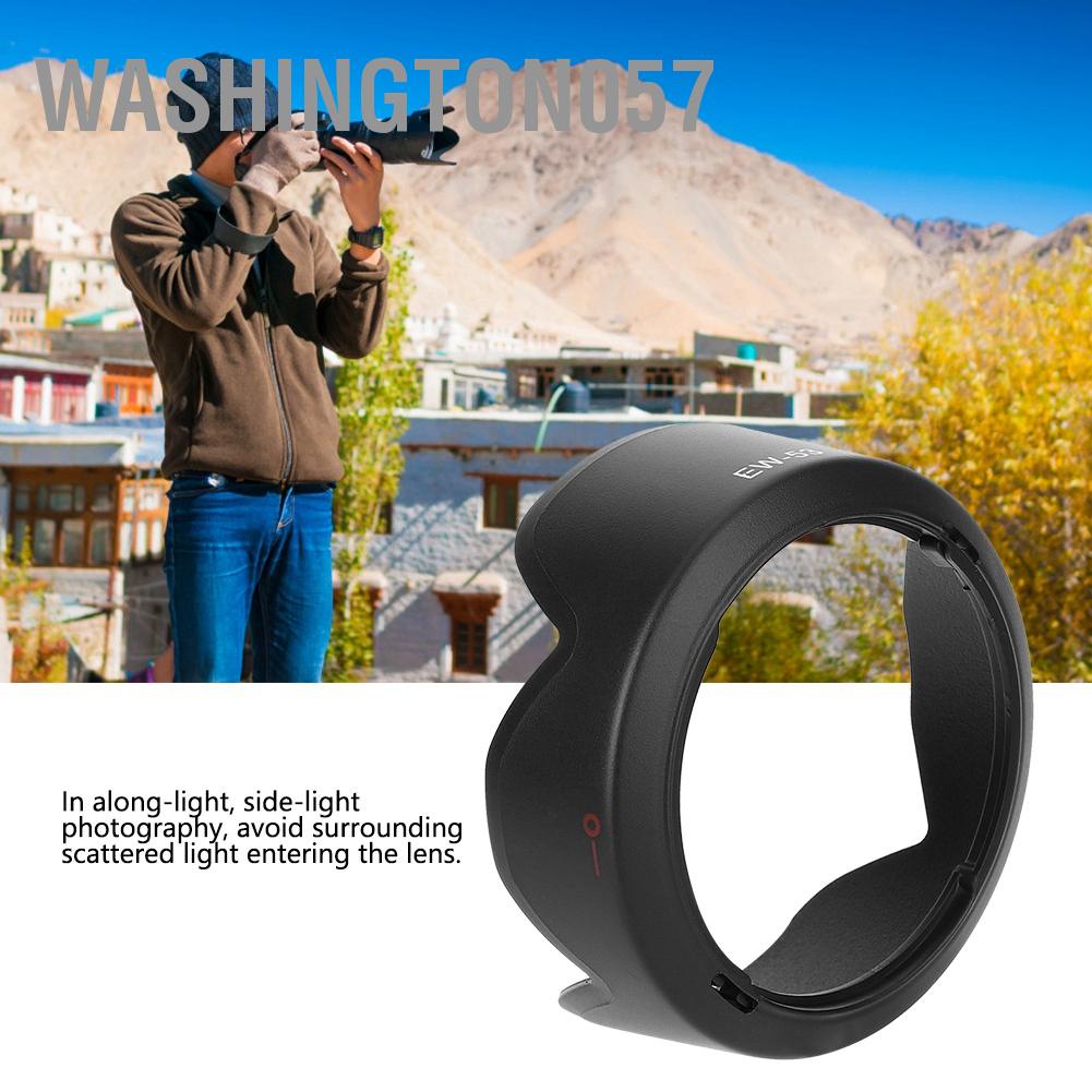 Có thể bán buôn Loa Che Nắng Bằng Nhựa Chất Lượng Cao Cho Máy Ảnh Canon EOS M10 EF-M 15-45 mm f / 3.5-6.3 Sm057 EW-53 washington057 Hàng giao ngay