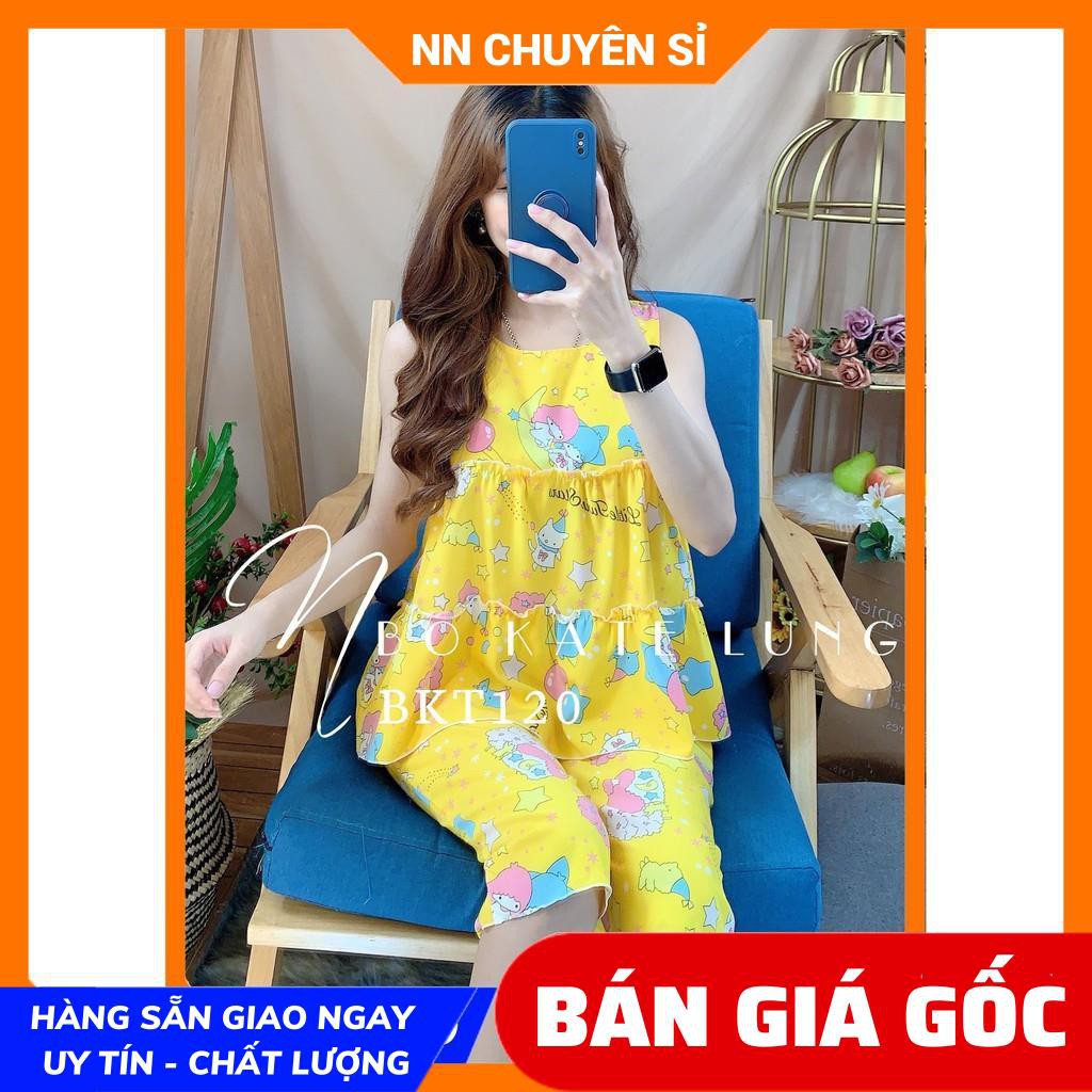 Đồ bộ mặc nhà ⚡ Đồ bộ nữ dễ thương  ⚡  Chất vải kate lụa mềm mịn họa tiết cực xinh BKT114 ⚡Ảnh thật ⚡