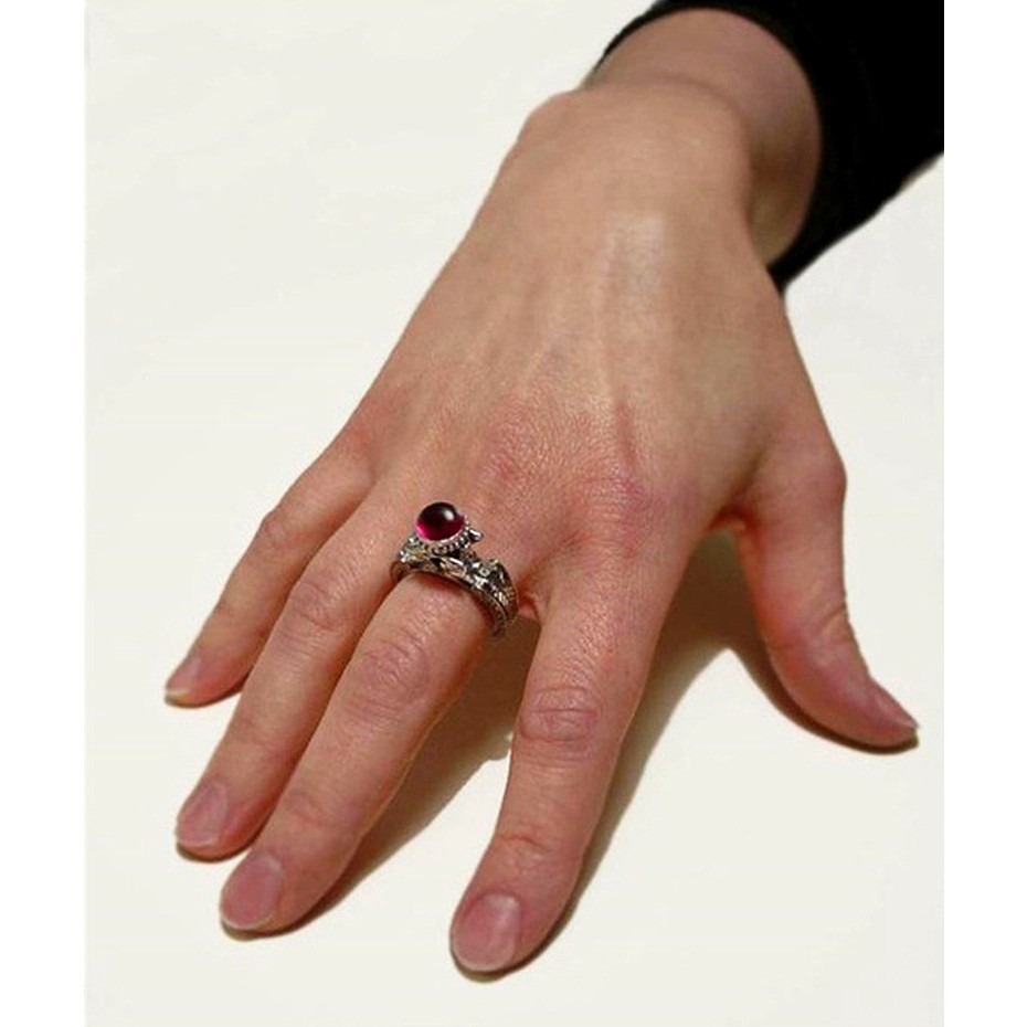 Nhẫn Đeo Tay Kim Loại Đính Đá Phong Cách Retro Cho Nữ