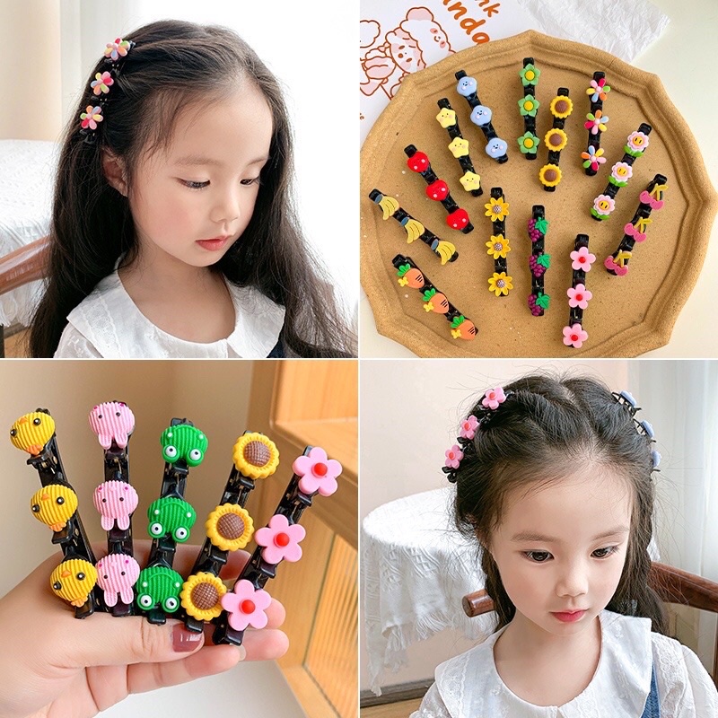 Vĩ 5 kẹp tóc mái 2 bên cho Mẹ và bé phong cách HQ