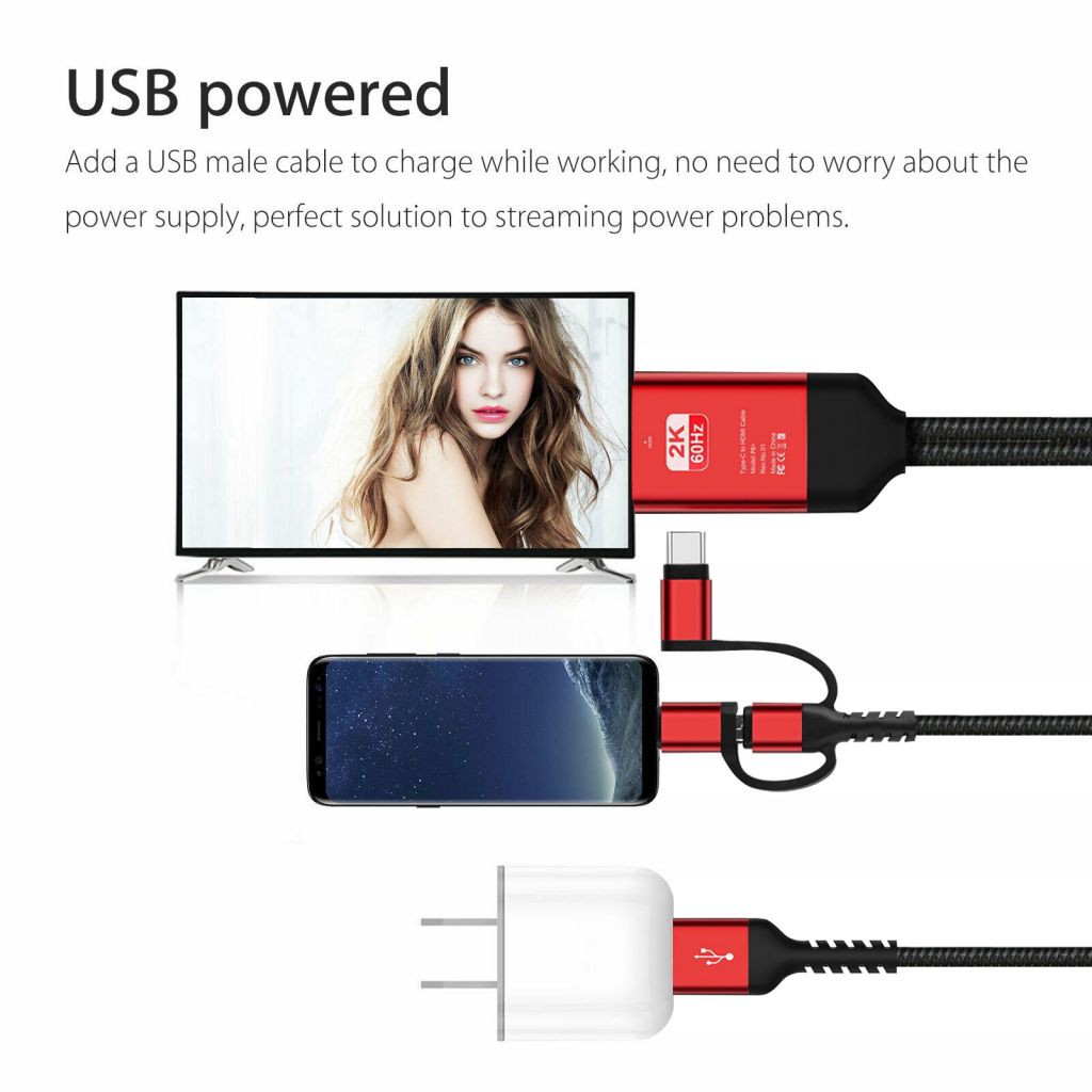 Cáp Chuyển Đổi 3 Trong 1 Micro Usb Type C Sang Hdmi Cho Iphone 11 Pro X 7 8 Ipad Samsung S8 S9 Ios Android Phone To Tv Hdtv Xrar