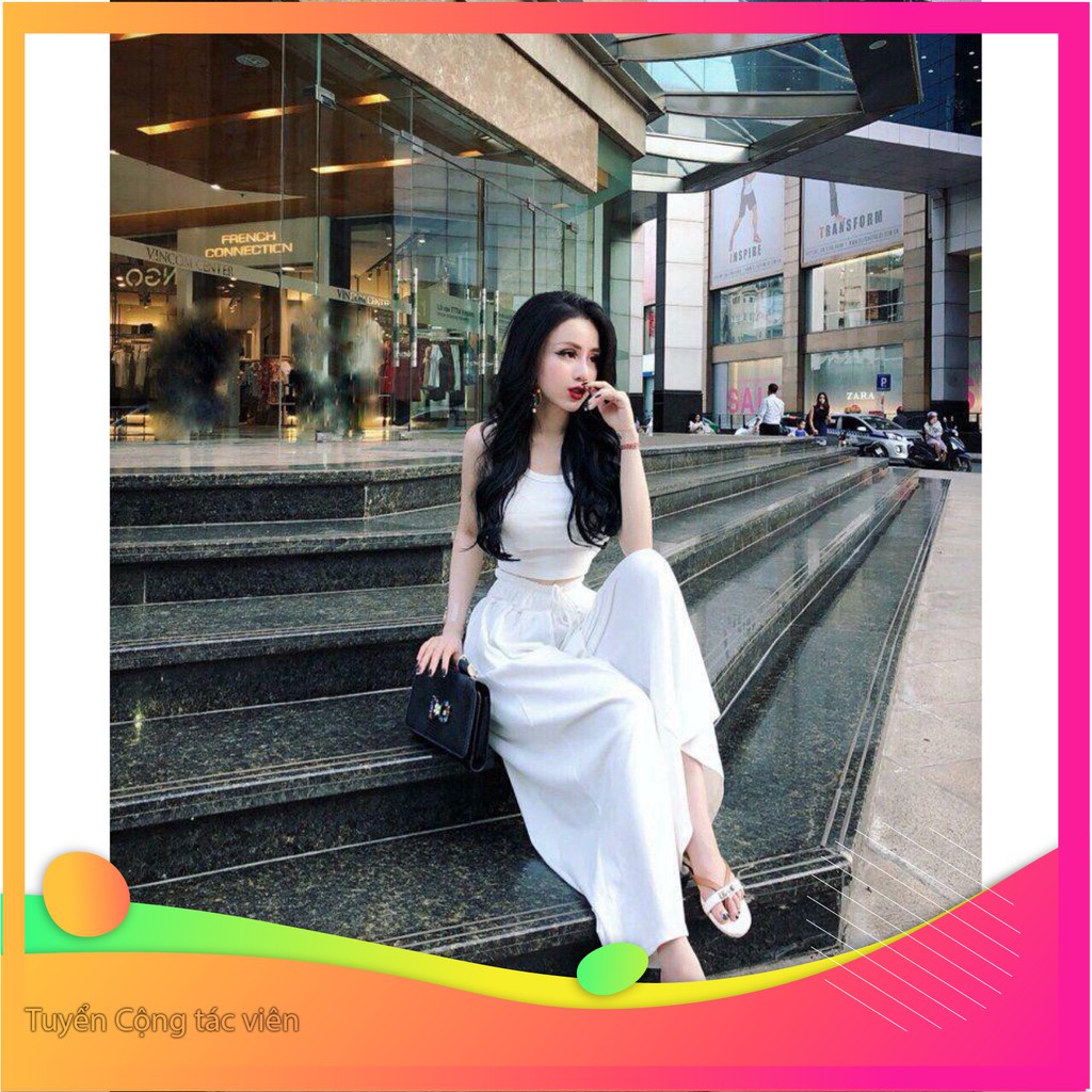 Dọn kho 154-1B1 Quần đũi ống rộng Dọn kho