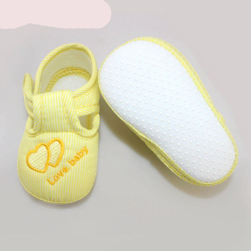 0~ 12 tháng Giày cotton thiết kế chống trượt cho bé gái sơ sinh 0-12 tháng
