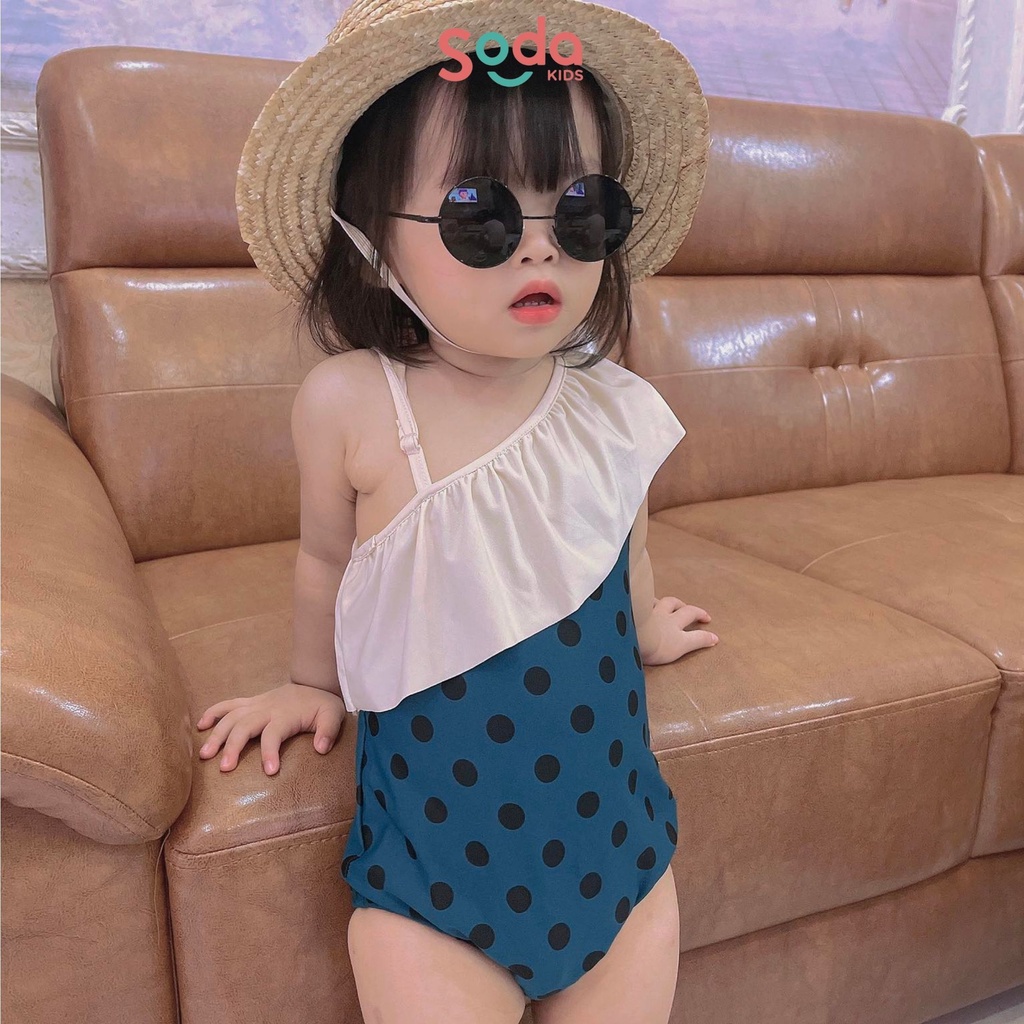 Bộ đồ bơi cho bé gái SODA KIDS phong cách bèo ren Hàn Quốc mềm nhẹ co dãn 4 chiều thoải mái