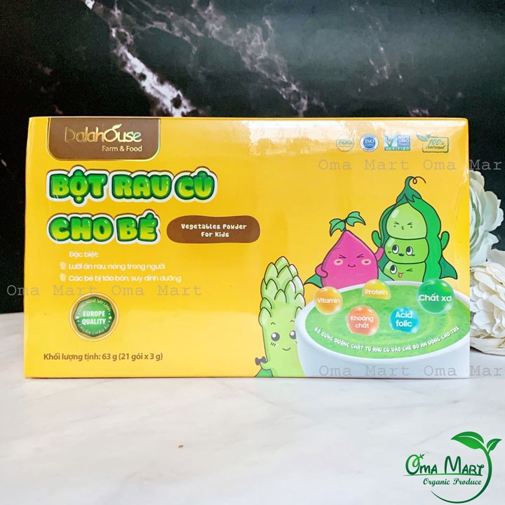 Bột rau củ ăn dặm cho bé Dalahouse 63g (21 gói)