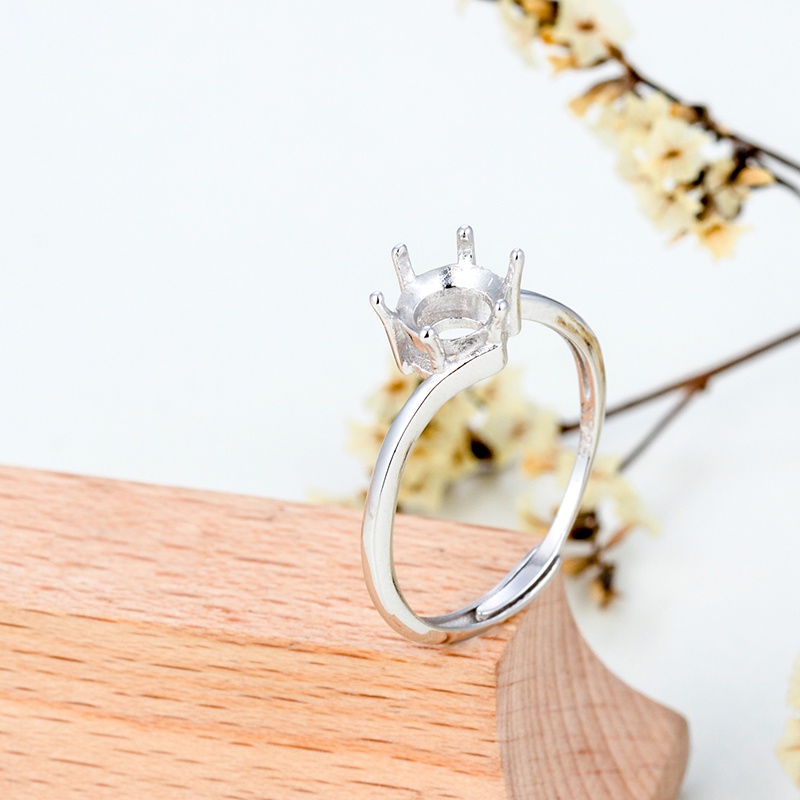 Giá Đỡ Nhẫn Mạ Bạc 925 2 Carats 1 Carat Đính Đá Sang Trọng Dành Cho Nữ