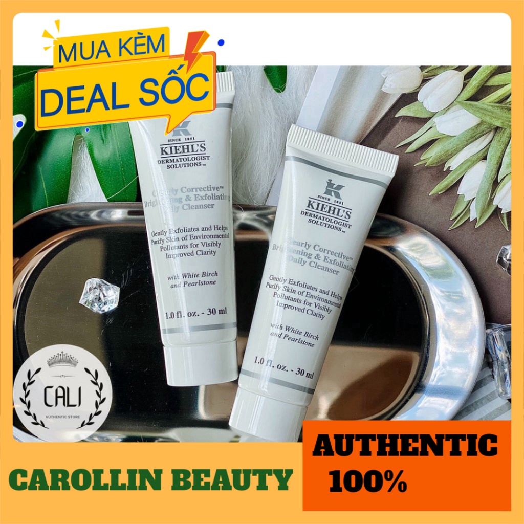 Sữa rửa mặt trắng da 💖 FREESHIP 💋  Sữa rửa mặt TDC Clearly Kiehl's 30ml chính hãng [ Minisize ] CAROLLIN BEAUTY | BigBuy360 - bigbuy360.vn
