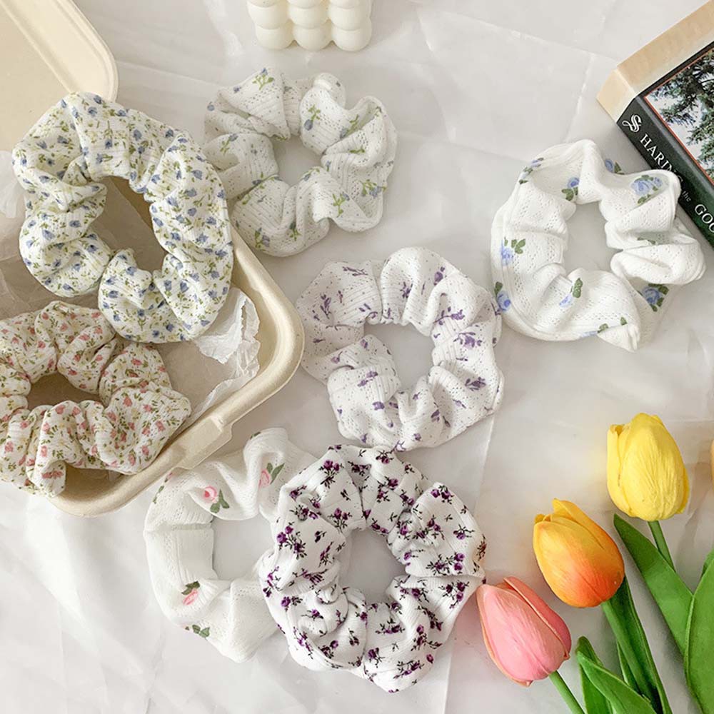 Dây cột tóc co dãn họa tiết hoa phong cách boho cho nữ