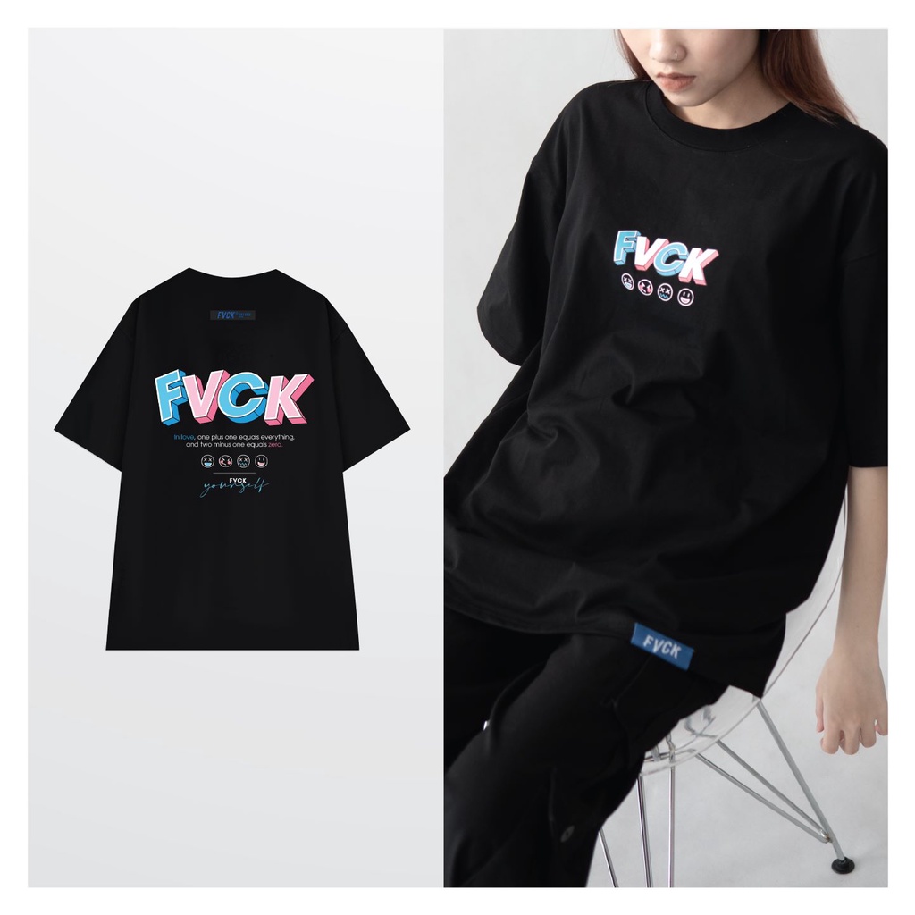 Áo thun FVCK SAD COLOR TEE - BLACK - FK107