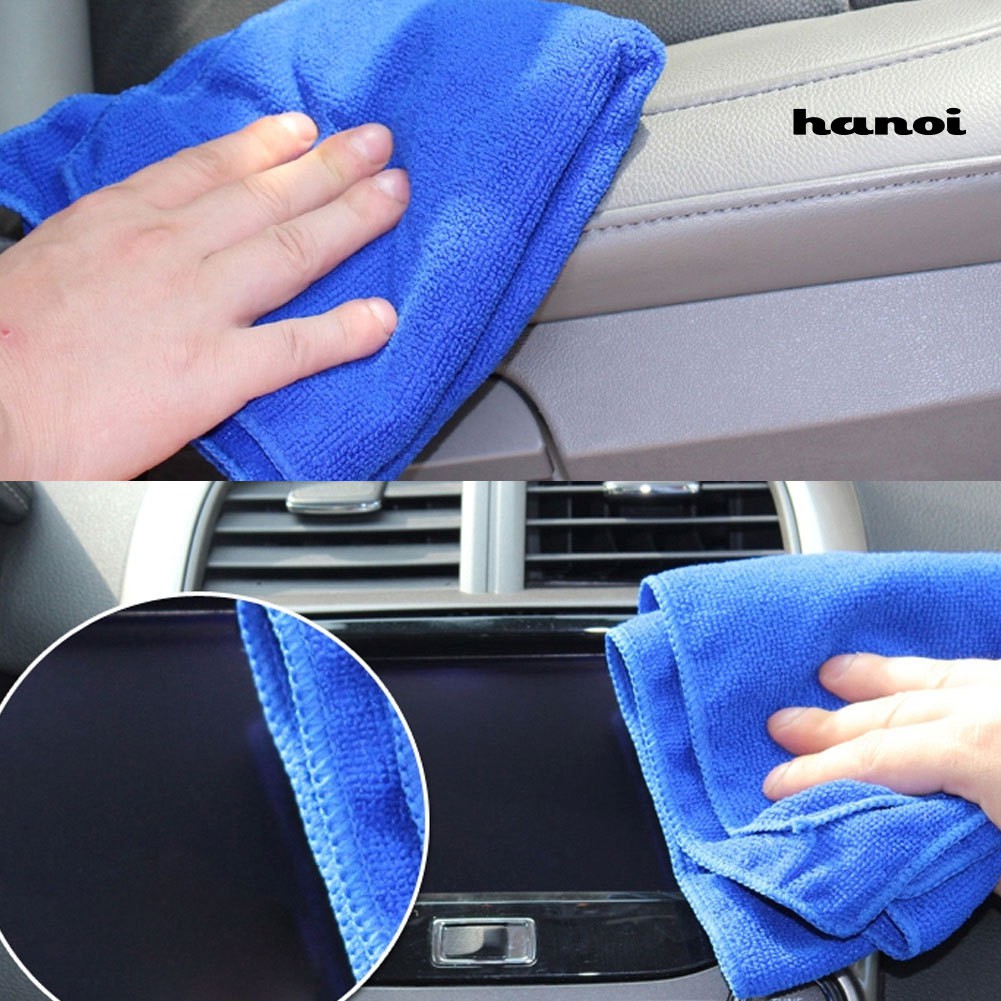 Set 2 khăn lau vải sợi nhỏ 25x25cm chuyên dụng làm sạch xe ô tô/ nhà cửa
