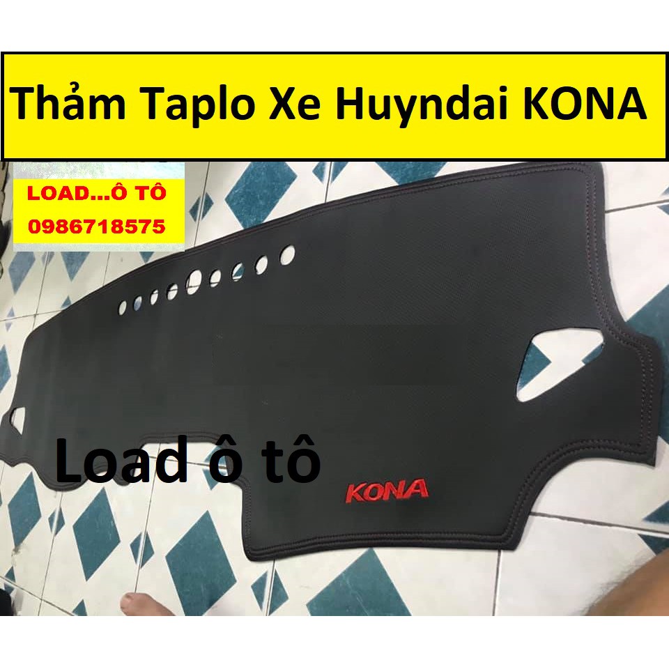 Thảm Chống Nắng Taplo Xe Huyndai Kona 2022-2018 Mẫu Da Carbon cao Cấp