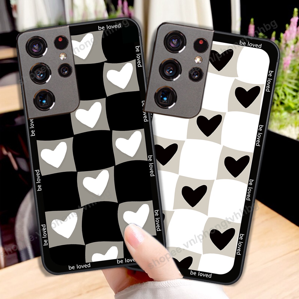 Ốp lưng Samsung S21 / S21 FE / S21 Plus / S21+ / S21 Ultra in mẫu trái tim caro, chuột mikey thể thao cực đẹp cute siêu