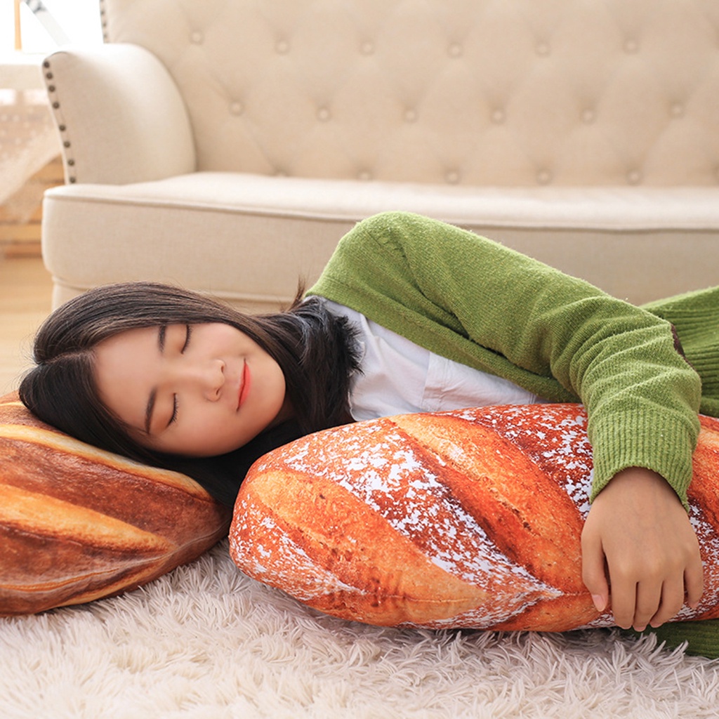 Đồ chơi nhồi bông thiết kế hình ổ bánh mì mềm mại có thể tháo rời và giặt được