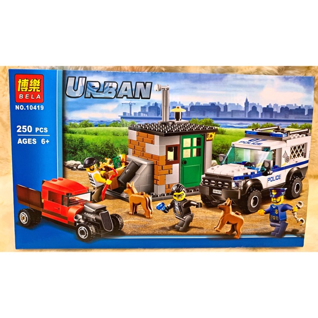 (Urban) LEGO urban, lego citi CẢNH SÁT bắt TRỘM đang giấu tiền vàng (250 mảnh)