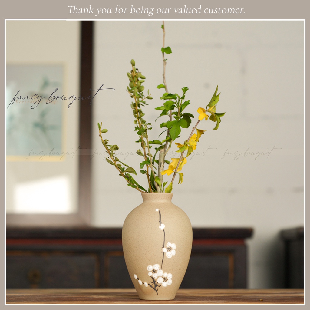 Bình gốm Jingdezhen Zen Hoa nghệ thuật❤️FREESHIP❤️ Bình hoa thủ công sáng tạo phòng khách trang trí